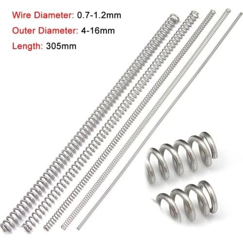 2PCS 305mm Y-shaped Compression Spring Long Pressure Spring Wire Dia 0.7/0.8/1/1.2mm 304 Stainless Steel