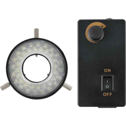 Adjustable 40 LEDs Ring Lamp Inner Diameter 25 mm 45 mm HDMI USB VGA Industrial Camera Light Source Video Microscope Illuminator