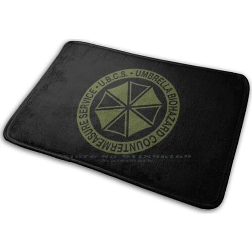 Ubcs Subdued Mat Rug Carpet Anti-Slip Bedroom Entrance Door Mat Re3 Remake Ubcs Umbrella Corporation Nemesis Biohazard Raccoon