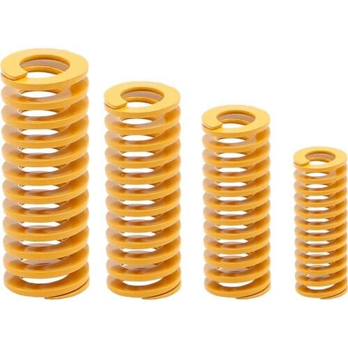 Yellow Extremely Light Load Press Compression Spring Loading Die Mold Spring Outer Dia 35mm x Inner Dia 17.5mm x Length 30-300mm