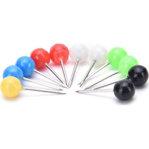 100Pcs Sewing Needles DIY Multi-color Round Head Dressmaking Corsage Accessories Dress Wedding Crafts Pearl Straight Pins