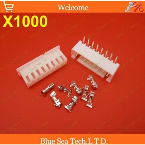 1000 sets 8 Pin XH 90 angle bend Pin Connector 2.54mm XH-8P Kits for PCB/Automotive/electronic circuit ect.Free Shipping