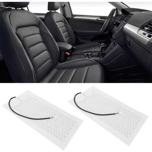 2Pcs 12V Carbon Fiber Car Seat Heater Heated Cushion Heating Pad Mat for Winter 53x27cm