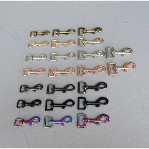 20 Pcs 15/20/25/30mm Metal Snap Hook Leather Belt Strap Bag Buckles Clasps Lobster Dog Collar Keychain Swivel Trigger Clips