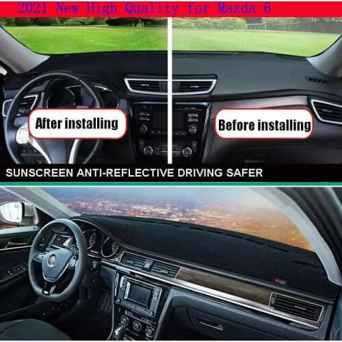 2021 New High Quality for Mazda 6 2013-2015 Dashboard Cover Non Slip Dash Mat Sun Shade Carpet Pad Accessories