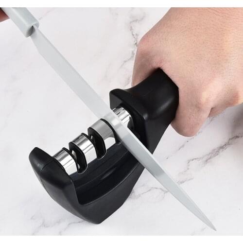 Knife Sharpener 3 Stages Professional Kitchen Sharpening Stone Grinder knives Whetstone Tungsten Diamond Ceramic Sharpener Tool