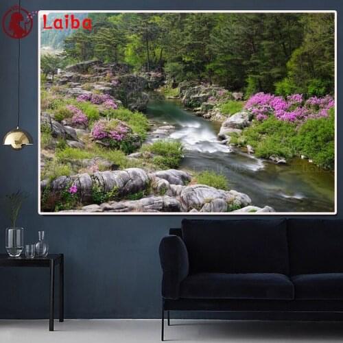 5D round drill DIY Diamond Embroidery spring forest landscape Diamond Painting Cross Stitch Mosaic Full Square stones Home Decor