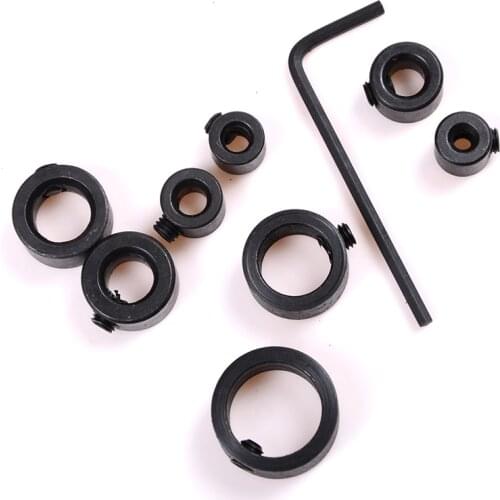 More Drill Tools Bits Durable Woodworking Drill Bit Depth Stop Collars Ring Positioner Locator 8Pcs New