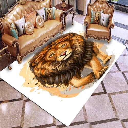 3D Animals Large Rugs For Bedroom Boys Gilrs Non-Slip Carpet Cartoon Kids Play Mat Animal Living Room Rug Tapis Salon