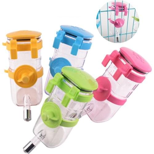 Pet Drinker Bottle Plastic Water Bottle For Dog Cat Dispenser Fountain Head Drinker Ball Dispenser Feeder Hanging Bottle