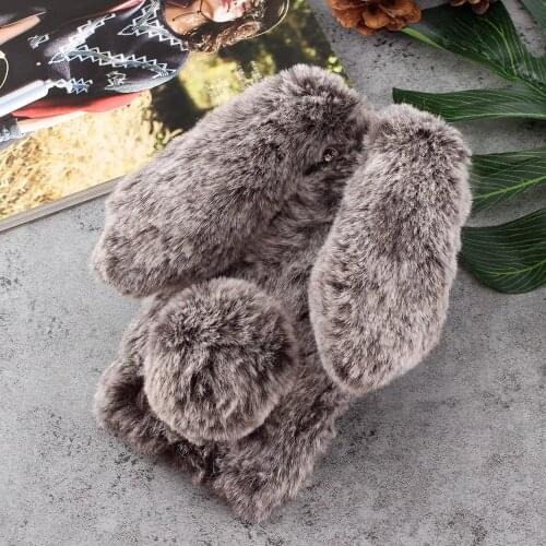 For Huawei Enjoy 5S TAG-AL00 Case 3D Cute Rabbit Fluffy Fur Plush Soft Case Bunny Diamond Coque Shell Cover for Huawei G8 Mini