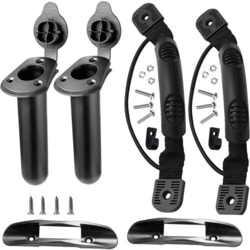 Kayak Fishing Rod Holder,Paddle Clips for Kayak and Boat Side Mount Carry Handle J Hook Fit for Boat and Fishing Tackle
