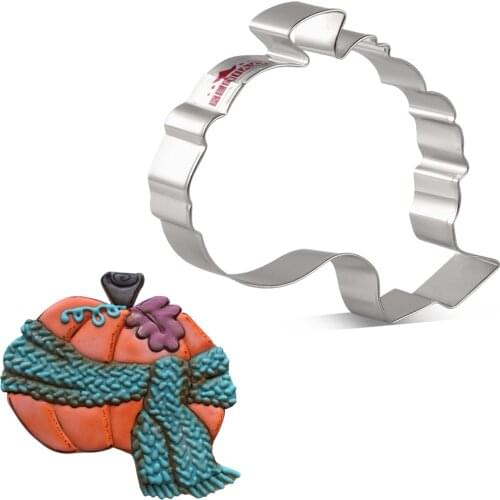 KENIAO Pumpkin Cookie Cutter - 10.3 x 11.2 CM - Fall/Autumn Biscuit Fondant Sandwich Cutters - Stainless Steel