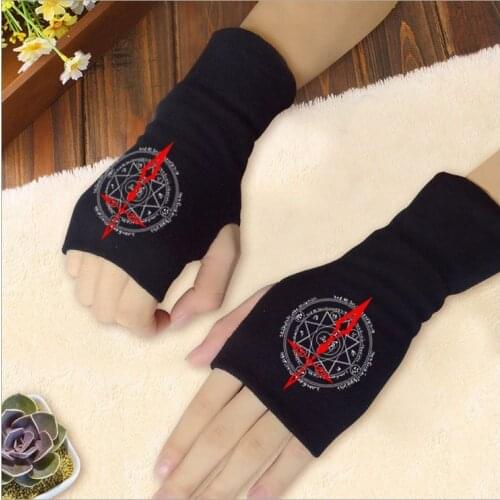 Anime Fate/stay night Cotton Gloves Fate Zero Fingerless Gloves for Cosplay Accessories or Gift Collection