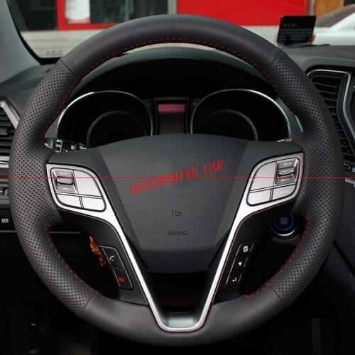 QDAEROHIVE Artificial micro fiber Leather Car Steering Wheel Cover for Hyundai Solaris Verna i20 Accent IX35 ELANTRA