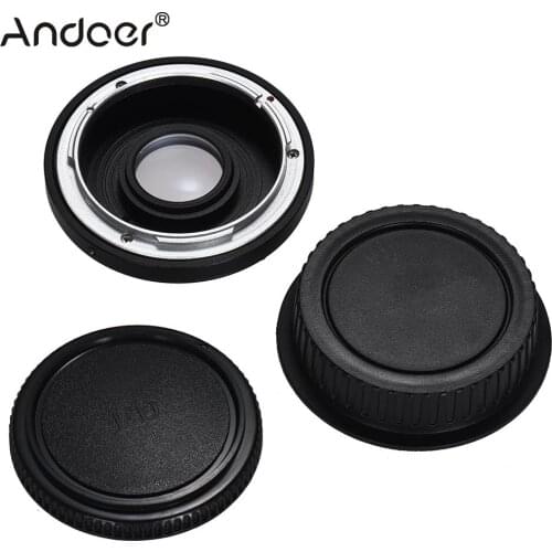 Camera Lens Adapter Ring w/Optical Glass Focus Infinity FD Lens to for EOS EF Mount Body for Canon 450D 50D 5D 5D2 500D 550D etc
