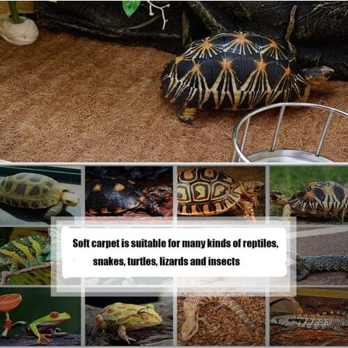Reptile Carpet Coconut Fiber Tortoise Carpet Mat for Pet Terrarium Liner Reptile Supplies for Lizard Snake Chameleon A1