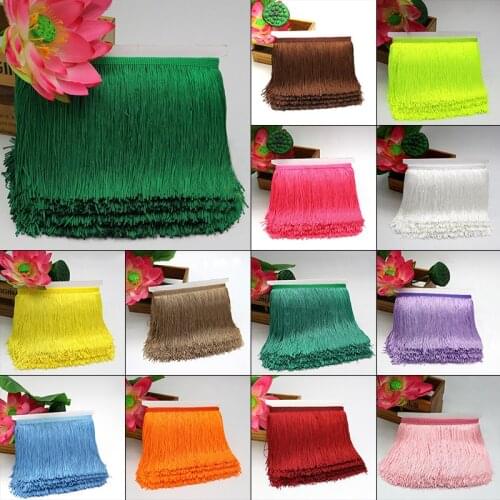 10 Yards 15cm Tassel Fringe Lace Trim Ribbon Latin Dress Stage Garment Sew Long Chainette Fringe Lamp Curtain Diy Accessory