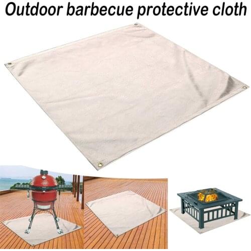 BBQ Grilling Mat Fireproof Heat Resistant Non Stick BBQ Patio Protector Grilling Gear Yard Floor Protective Rug B2Cshop