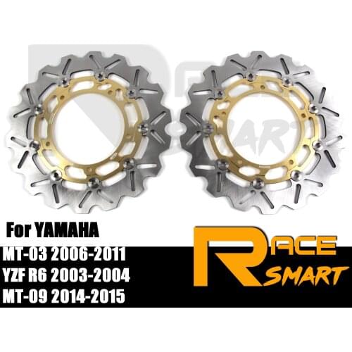 Motorcycle Front Brake Discs Rotors For YAMAHA MT-09 MT09 2014-2015 CNC Brake Disks YZF R6 YZFR6 2003-2004 MT-03 MT03 2006-2011