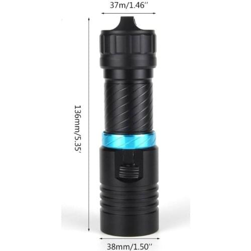 Portable LED Diving Flashlight Electric Torch Underwater Waterproof Dive Lantern Light Lamp Outdoor Activities