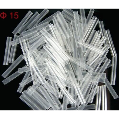 4M 15mm Dia Ratio 2:1 Clear Transparent Non Halogen Thick Wall Soft Audio Cable Headset Line Heat Shrink Shrinkable Tube