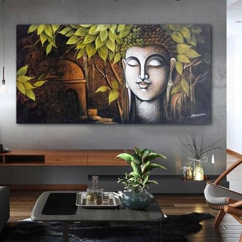 Drop Shipping Buddha Painting Canvas Art Abstract Pictures Wall Art for Living Room Bedroom Home Decor Room Decoration