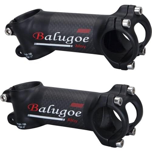 BALUGOE Bike 6/17 Degree Stem Tube MTB Road Bicycle 31.8mm Handlebar 28.6mm Fork Accessories 60/70/80/90/100/110/120mm Stem