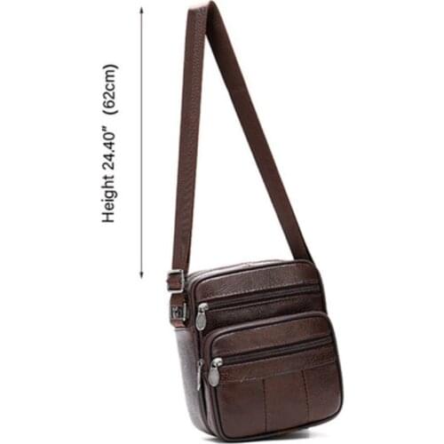 New Genuine Leather Mens Crossbody Bag Vintage Cow Leather Man Messenger Bags Small Shoulder Bag For Male Casual Handbag