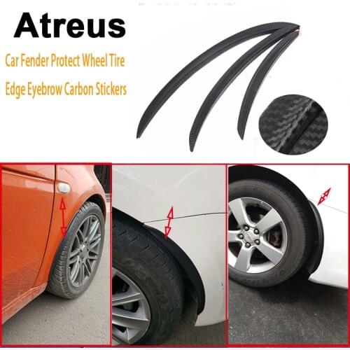 Atreus 25cm For Mercedes benz W204 W203 W211 AMG Mini cooper Skoda octavia a5 Car Fender Wheel Tire Edge Eyebrow Carbon Stickers