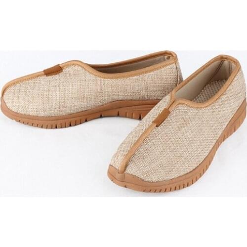 Unisex EU35~EU46 High quality linen Buddhist zen lay meditation buddha sneakers lohan/arhat shaolin monk kung fu wushu shoes