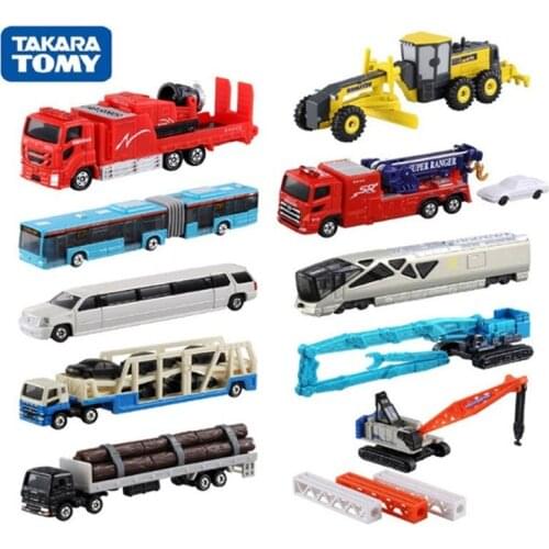 Japan TAKARA TOMY Tomica Long Car Model Alloy Bus Transporter Car Boy Toy Collectibles