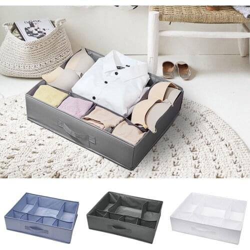 Bra Storage Boxes Underwear Clothes Organizer Home Drawer Nylon Divider Closet Storage For Folding Ties Socks Shorts Organiser