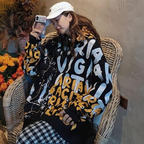 Oversized Hoodie Women Thicken Sweatshirt Harajuku Letter Print Pullover Autumn Winter Clothes Loose Casual Warm Tops Ropa Mujer