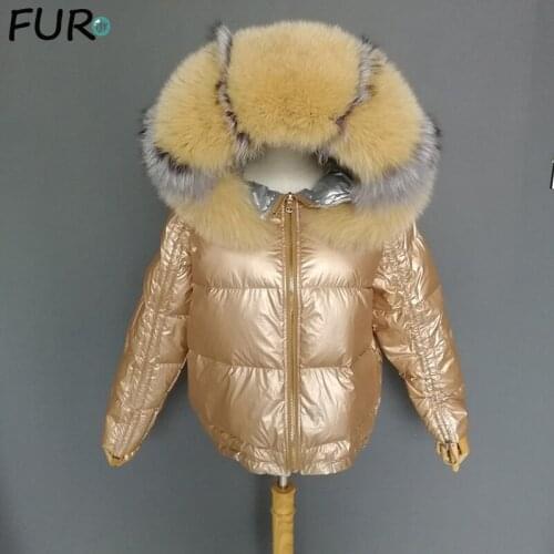 2020 Winter Jacket Women Real Fur Coat Natural Fox Fur Collar Cap Removable Short Down Coat White Duck Down Jacket Thick Warm Do