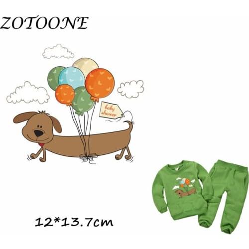 ZOTOONE Cartoon Animal Heat Transfer Patch Iron on Patches for Clothes Beaded Applique Clothes DIY T Shirt Accessory Decoration