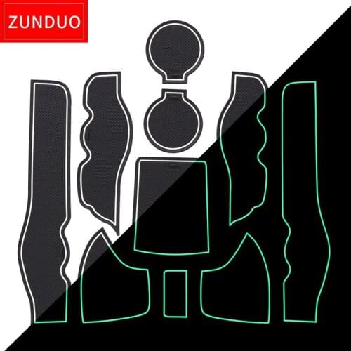 ZUNDUO Anti-Slip Gate Slot Cup Pad for KIA Sportage 2005 - 2015 MK2 MK3 JE KM SL R Car Accessories Non-Slip Mats Rubber Door Mat