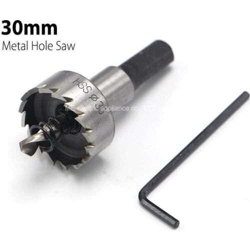 1Pc 30mm 1.18" Core Drill Bit Metal Hole Saw High Speed Steel Core Special for HSS Stainless Steel