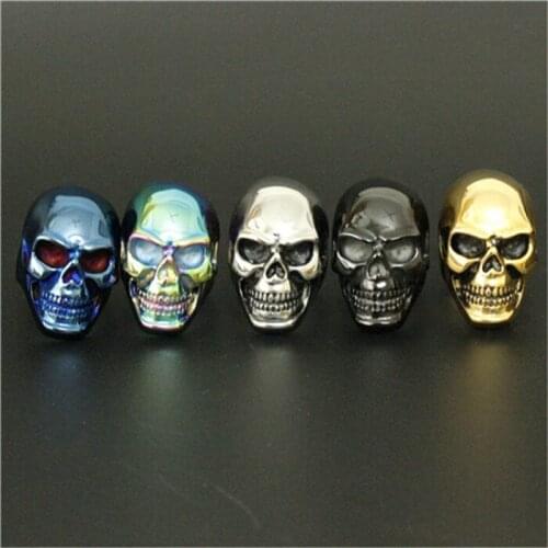 1pc New Arrival Size 8-15 Huge Skull Ring 316L Stainless Steel Cool Fashion Men 5 Color Popular Skull Ring