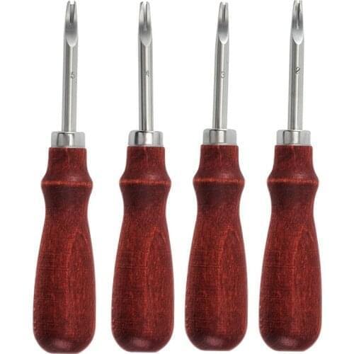 1 Piece Of Handmade Leather Trimming Knife Sharpener Cutting Handicraft Tool With Wooden Handle 1.0/1.2/1.4/1.6 Mm Diy Practical