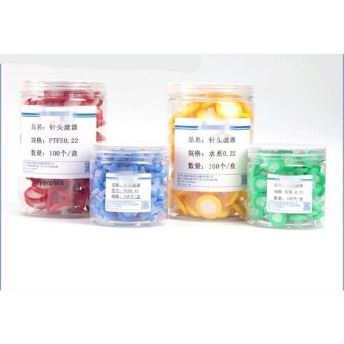 100pcs mixed cellulose aqueous Syringe Filter ,13/25MM,0.22/0.45um,Syringe-driven Disposable Needle Filter organic PTFE PES