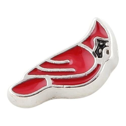 20Pcs/Lot Red Bird Alloy Floating Charms Hand-made DIY for Glass Lockets