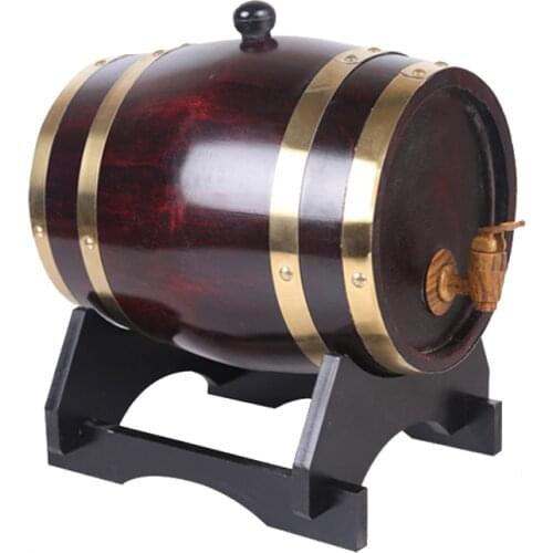 3L Oak Barrels Brewing Decorative Barrel Keg Bucket Brewage Hotel Restaurant Exhibition Display Wooden Wine Barre Bar