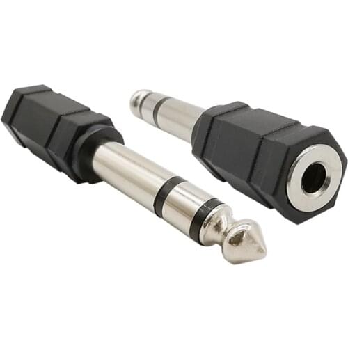 6.35mm(1/4 inch) Male Plug to 3.5mm(1/8 inch) Female Mini Jack Adaptor Headphone Stereo Speaker Audio Connector