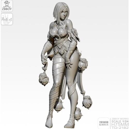 75MM Resin model kits figure colorless and self-assembled TD-2182