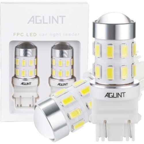 AGLINT 2PCS T25 3157 3057 3156 3056 LED Car Bulbs 5630 Chipsets for Rear Brake Stop Turn Signal Tail Lights Xenon White 12V 24V