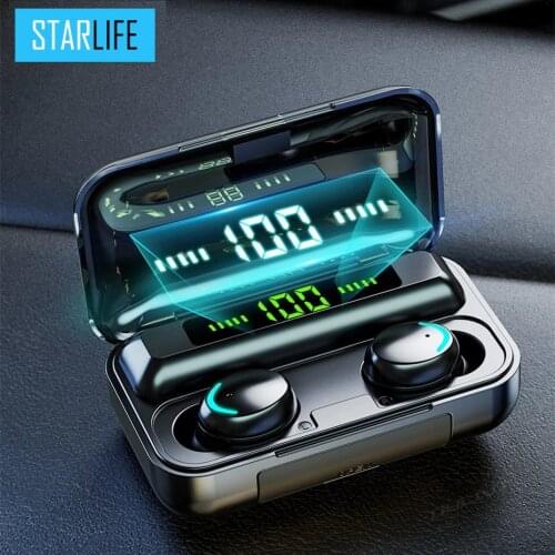 TWS Bluetooth Earphone V5.0 9D Stereo Wireless Headphones Sport Waterproof Earphones Mini True Earbuds Headsets for cellphone