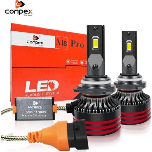 Conpex 12v car bulb headlight H7 H4 H1 H11 H3 H8 H9 H10 H16 hb2 hb4 hb3 led canbus 50w car bulb 11000lm 6000K lamp led headlight