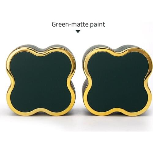 Golden Border Decorative Quadrilateral Green Femal Earring Jewelry Display Box Wedding Ring Necklace Organizers For Lover Gifts