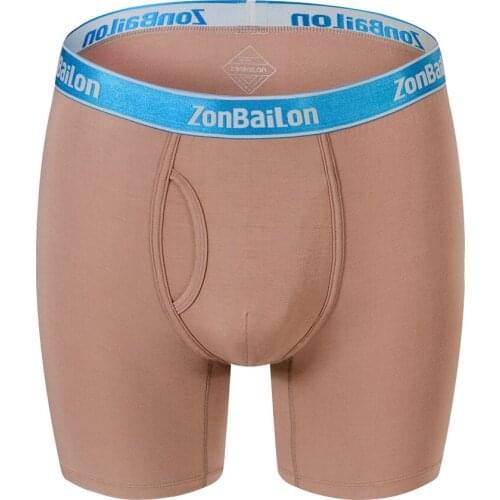 Mens Shorts Long Leg Bamboo Breathable Open Fly Boxers No Ride Up 1 pcs Summer Suitable 5 Colors Selectable Size M-3XL